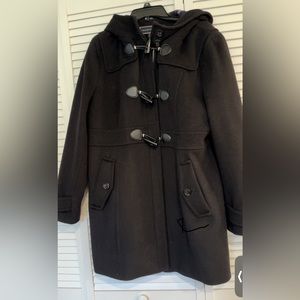 Tommy Hilfiger black coat hooded, XL